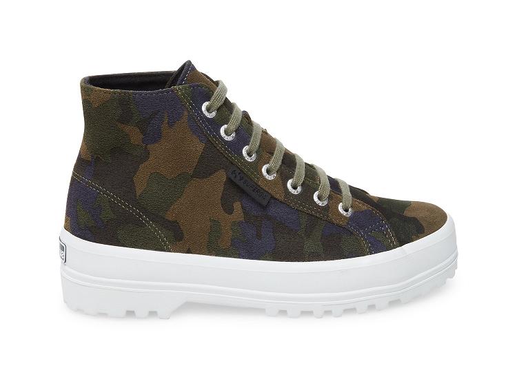 Superga 2341-Suecamow Camouflage - Womens Superga High top Shoes